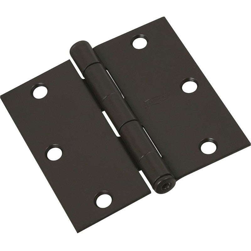 National Hardware N830-203 Door Hinge, Steel, Oil-Rubbed Bronze, Non-Rising, Removable Pin, Full-Mortise Mounting