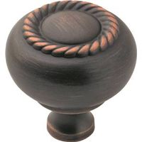 Scroll 1-1/4 Inch Zinc Cabinet Knob Oil Rubbed Bronze