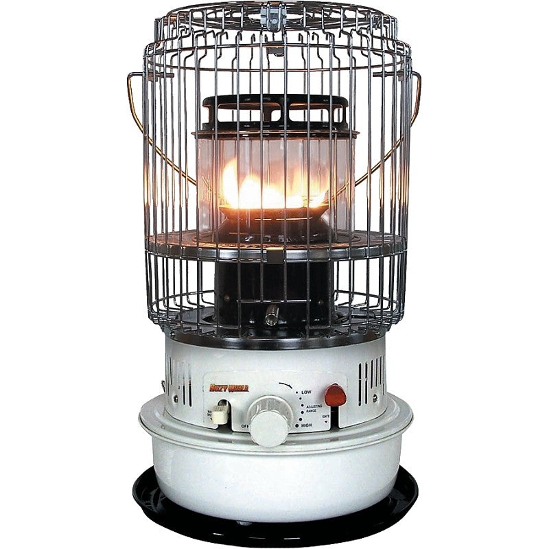 Kero World KW-12/DH1051 Portable Heater, 1.1 gal Fuel Tank, Kerosene, 10500 Btu, 350 sq-ft Heating Area, White