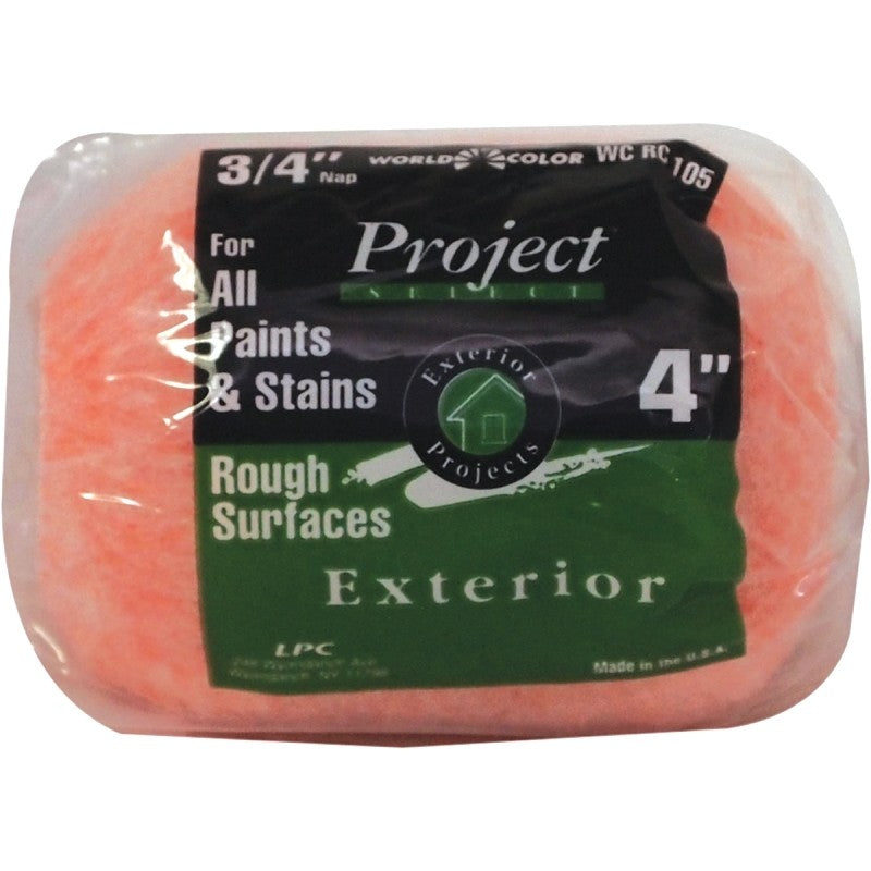 Linzer RC105-4 Roller Cover, 3/4 in Thick Nap, 4 in L, Polyester Cover