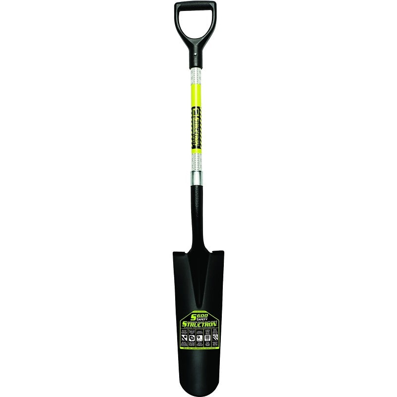 Structron S600 49752 Drain Spade, 6 in W Blade, Steel Blade, Fiberglass Handle, D-Grip Handle, 29 in L Handle