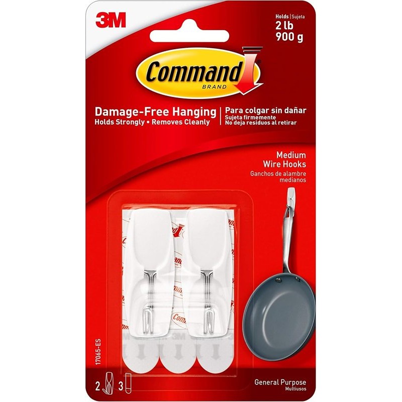 WIRE TOGGLE HOOK WHITE MEDIUM