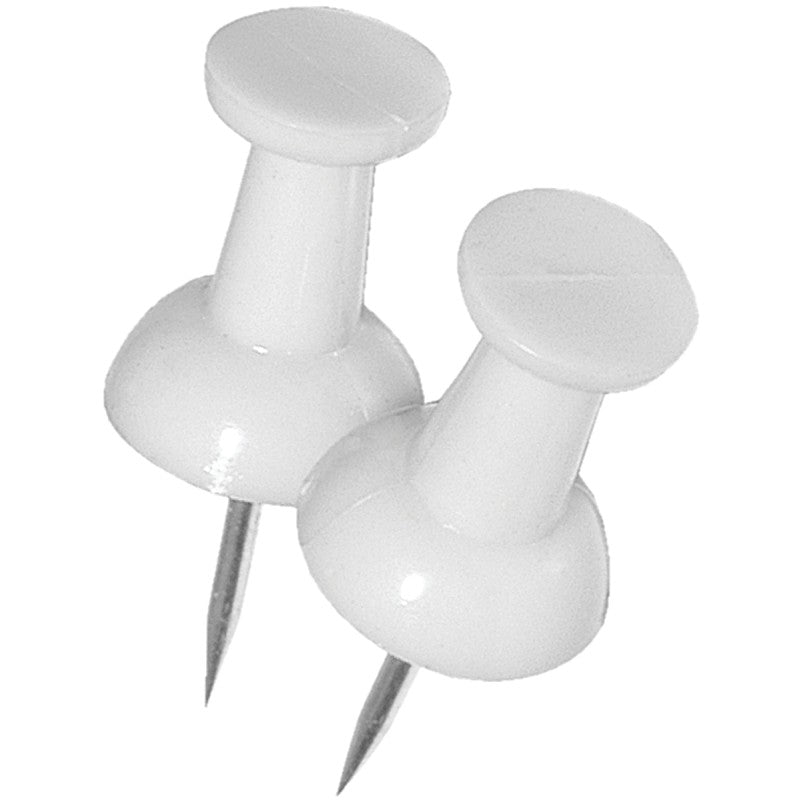 Hillman 122641 Push Pin, 5 in L, Plastic, White (Pack of 6)