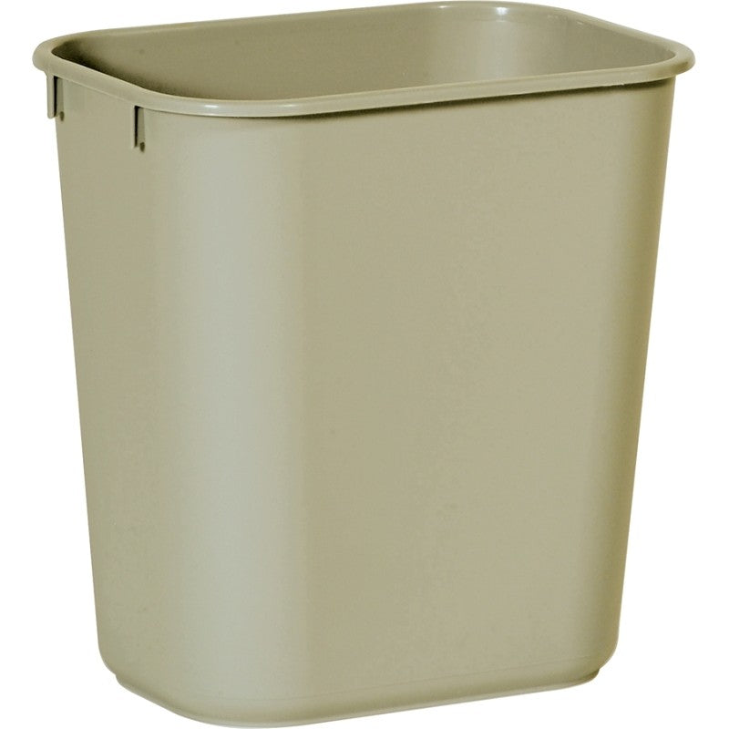Rubbermaid 2955 FG295500BEIG Waste Basket, 13 qt Capacity, Plastic, Beige, 12-1/8 in H