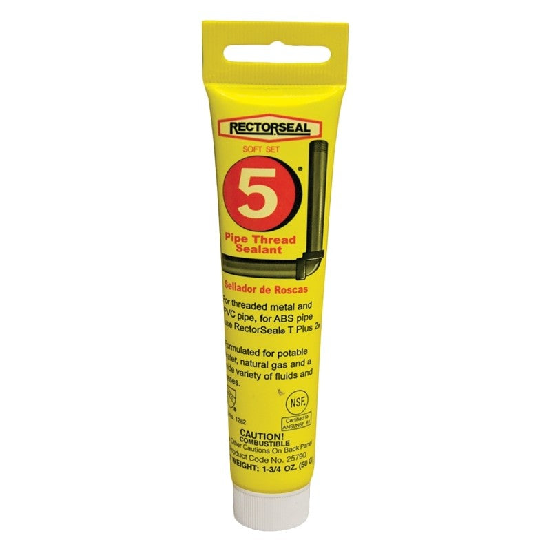 Rectorseal 25790 Thread Sealant, 1.75 oz, Tube, Paste, Yellow