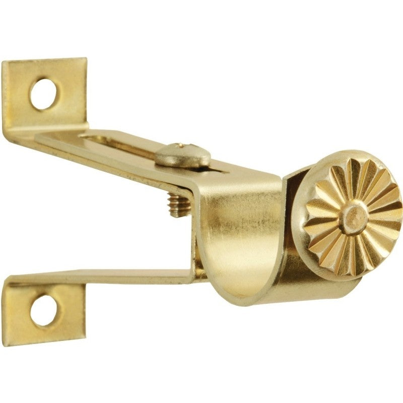 Kenney KN819 Cafe Rod Bracket, Decorative, For: 5/8 in Dia Cafe Rods, Brass