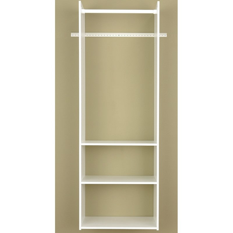 Easy Track RV1472 Series Tower Closet, White, 5/8 in W, 72 in H, 3-Shelf