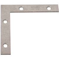 Flat Corner Iron Braces 3 By 1/2 By 0.07 Inch Galvanized Steel 2 Pack