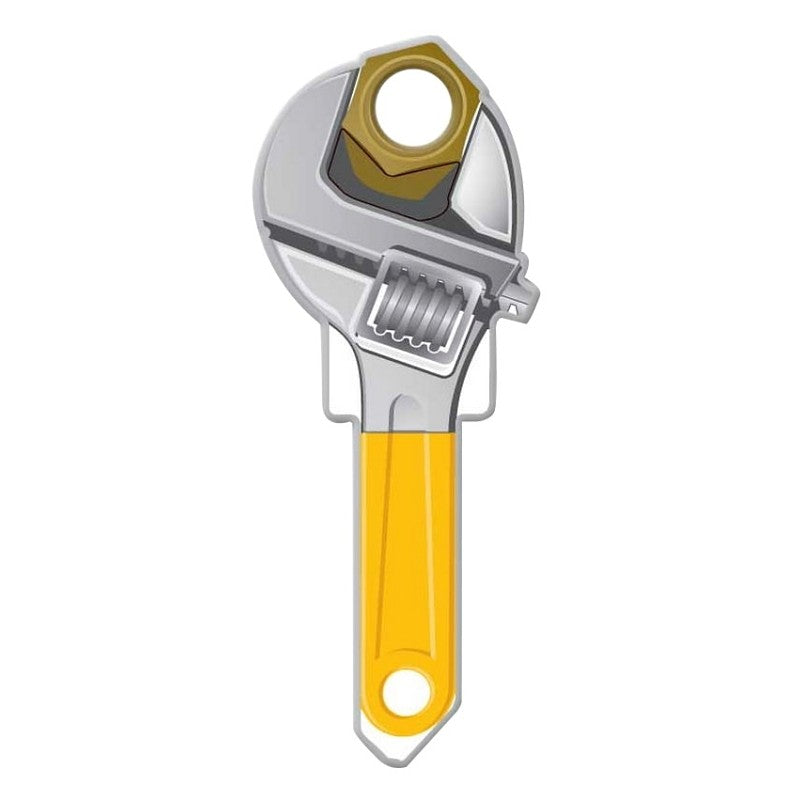 Lucky Line Key Shapes Series B123S Key Blank, Wrench, Brass, Enamel-Coated, For: Schlage Locks (Pack of 5)