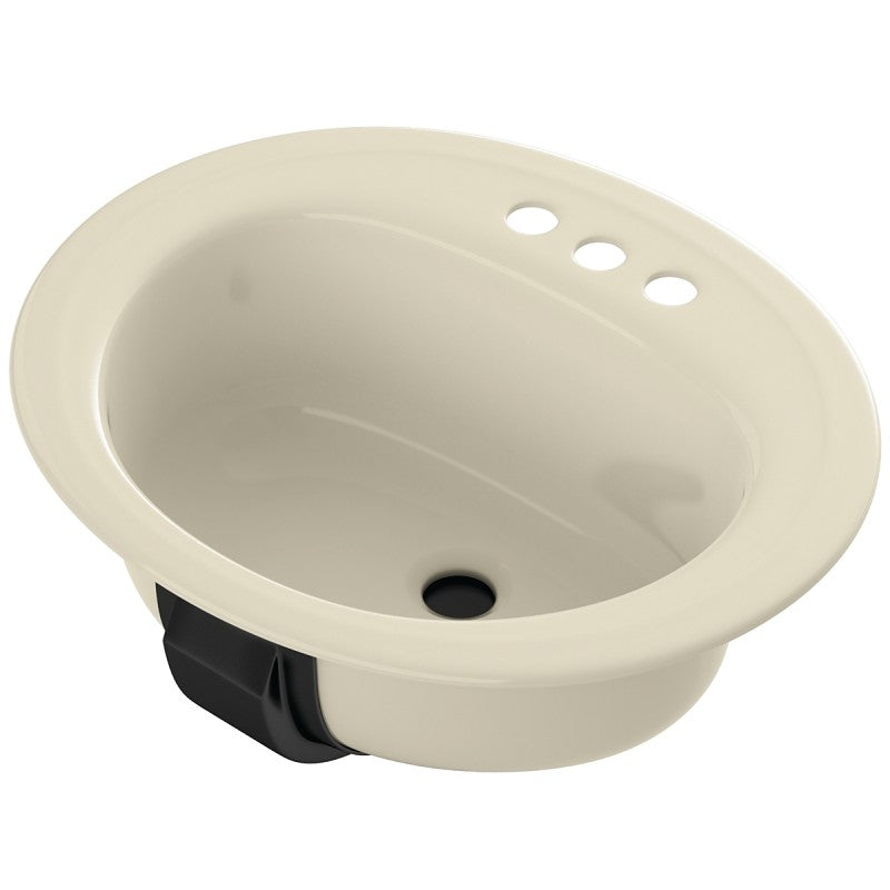 Bootz Azalea Series 021-2445-06 Lavatory Sink, Oval Basin, 2-Deck Hole, 20 in OAW, 17 in OAH, 7-13/16 in OAD, Steel