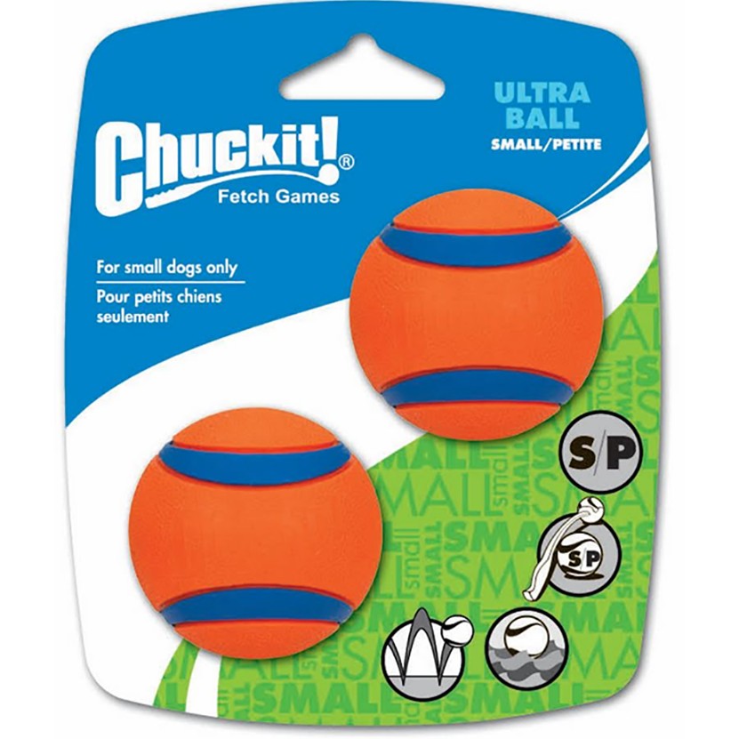 Chuckit! 17020 Dog Toy, Ball, S, Rubber, 2 in Dia