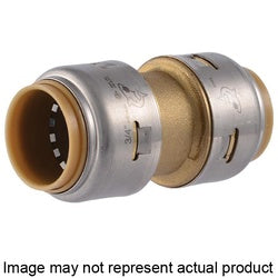 SharkBite Max UR020A Push-to-Connect Coupling, 1 in, Brass/Stainless Steel, 400 psi Pressure