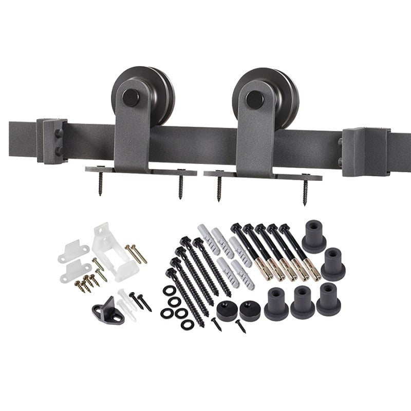 Renin BD101K-07800-MB Straight Strap Barn Door Hardware Kit, Steel, Matte, Wall, For: Barn Door, Includes: Hangers