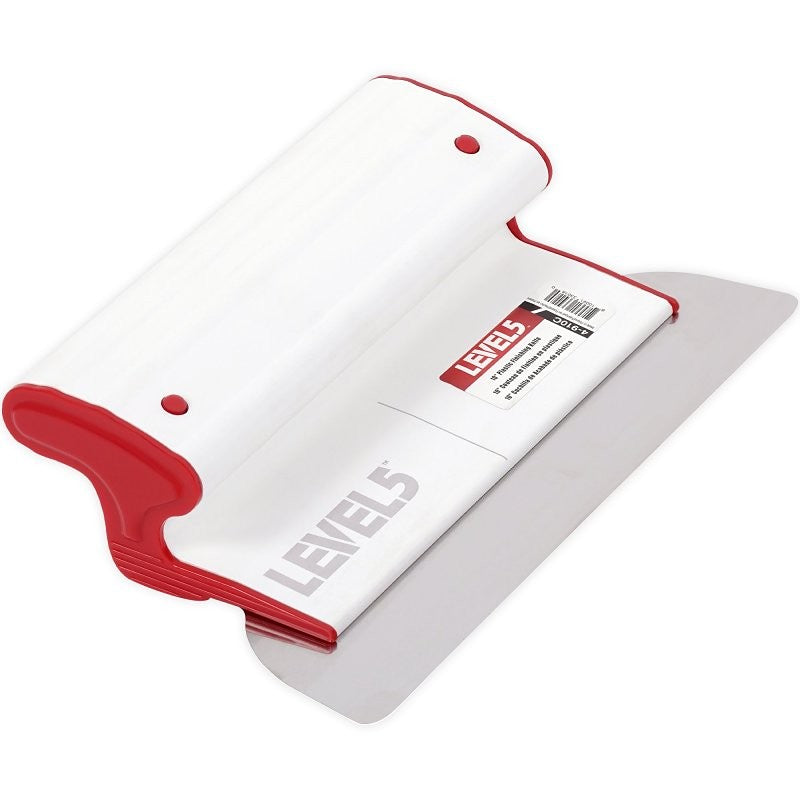 Level5 4-910C Skimming Blade, 10 in W Blade, Stainless Steel Blade, Flexible Blade, Extendable Handle, Composite Handle