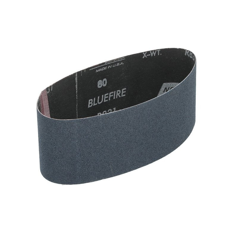 Norton 49611 Sanding Belt, 21 in L, 3 in W, 80 Grit, Medium, Zirconia Aluminum Abrasive