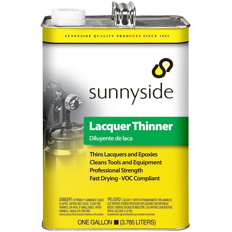 Sunnyside 477G1 Lacquer Thinner, Liquid, Acetic, Clear, 1 gal, Can (Pack of 6)
