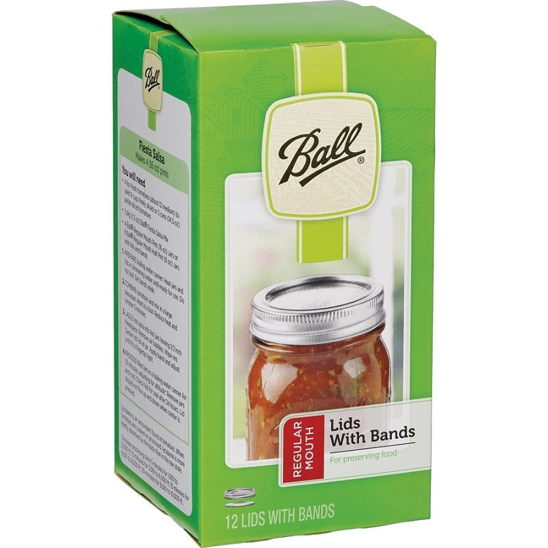 Ball 1440030000 Lid and Band, Regular Mouth, Steel