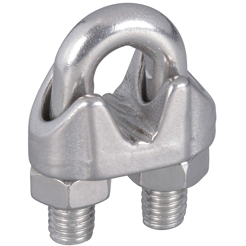 National Hardware 4230BC Series N830-314 Wire Cable Clamp, 1/4 in Dia Cable, 1-1/4 in L, Malleable Iron
