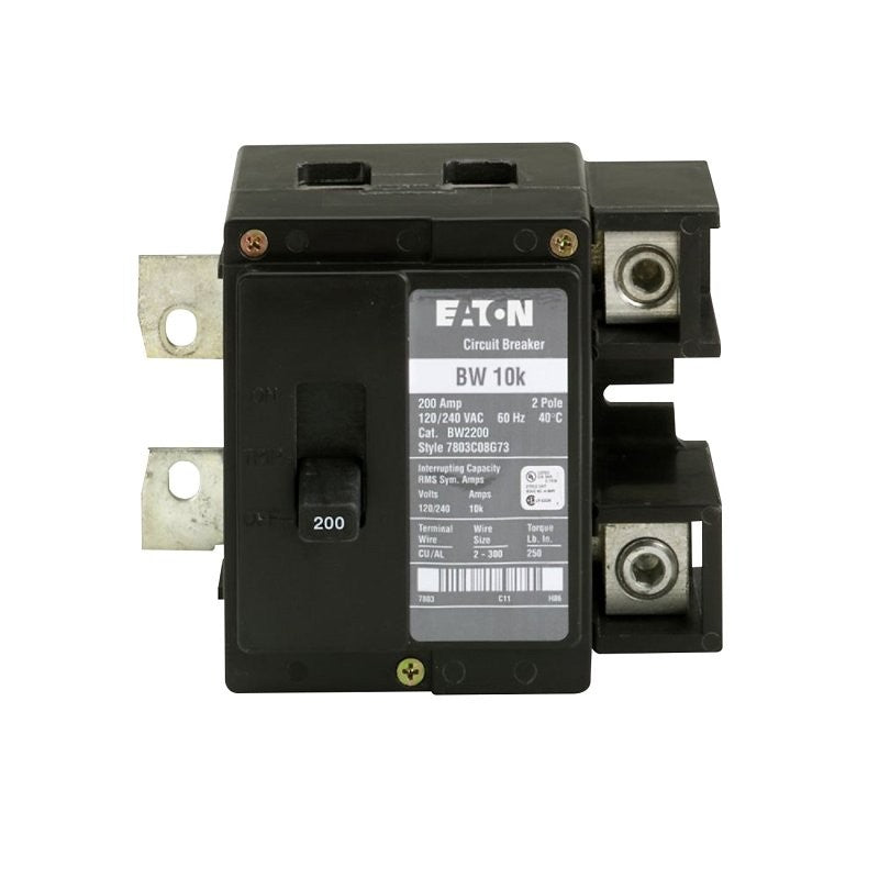 Cutler-Hammer BW2200 Circuit Breaker, Type BW, 200 A, 2 -Pole, 120/240 V, Plug Mounting