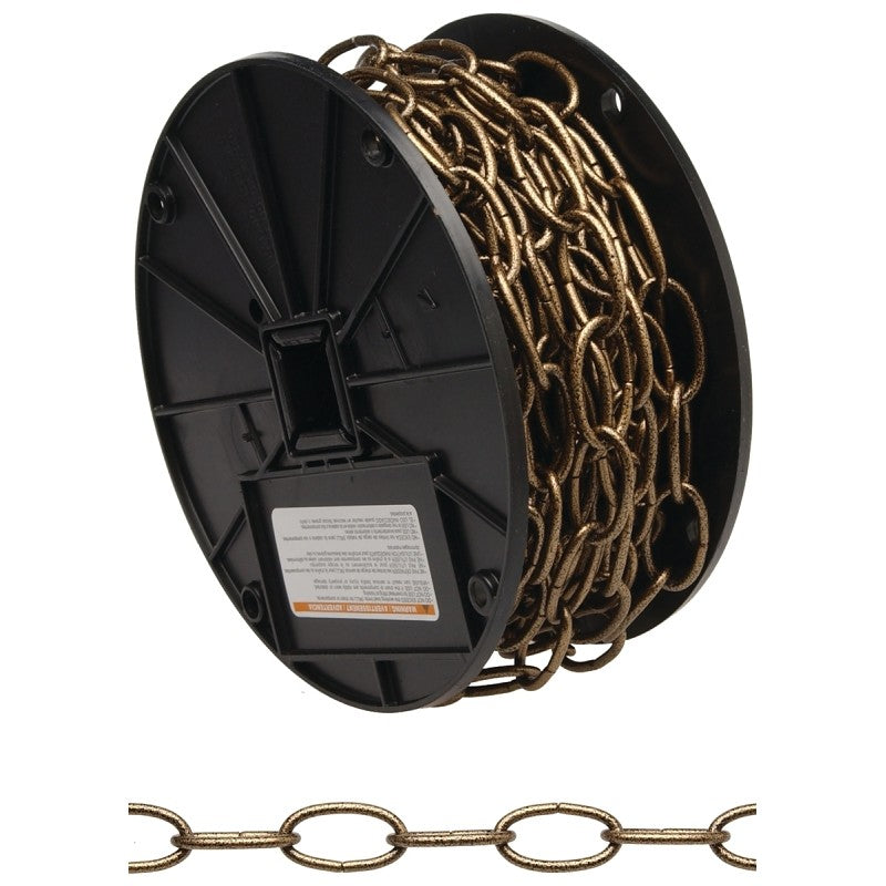 Campbell 072-2007N Decorator Chain, #10, 40 ft L, 35 lb Working Load, Metal, Antique Silver