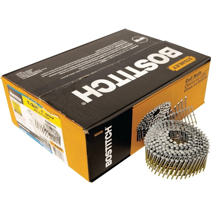 Bostitch C5R80BDG Siding Nail, 1-3/4 in L, 14 Gauge, Steel, Thickcoat, Round Head, Ring Shank