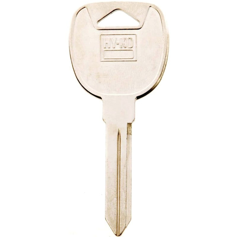 Hy-Ko 11010B91 Key Blank, Solid Brass, Nickel, For: Automobile, Many General Motors Vehicles (Pack of 10)