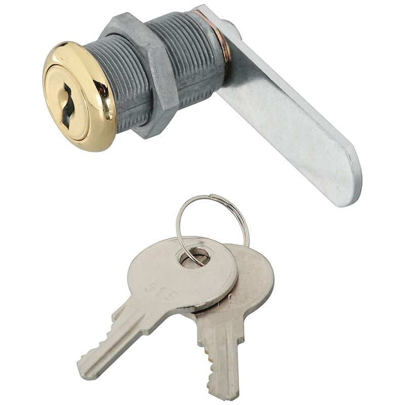 National Hardware V825 Series N239-186 Utility Lock, 2.33 in L x 0.62 in W x 1.39 in D Dimensions, Brass, Keyed Lock