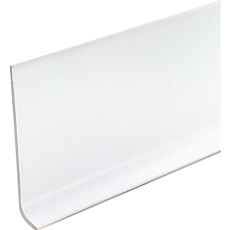 M-D 75317 Series Wall Base, 0.13 in Thick, White, 4 ft L, 4 in W, Vinyl (Pack of 18)