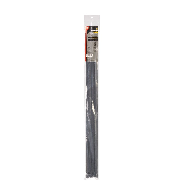 Gardner Bender 45-524UVB Cable Tie, 6/6 Nylon, Black, 24 in L, 10/PK