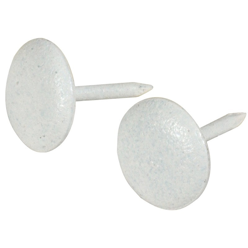 Hillman 122685 Furniture Nail, White, Round Head (Pack of 6)