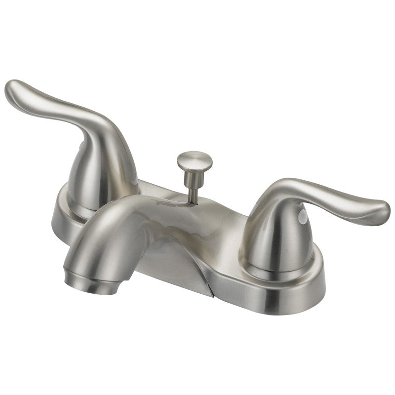 Boston Harbor F5121033NP Lavatory Faucet, 1.2 gpm, 2-Handle, 3-Faucet Hole, Metal, Brushed Nickel