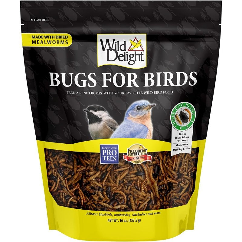 Wild Delight Bugs For Birds 367866 Wild Bird Food, 16 oz Pouch
