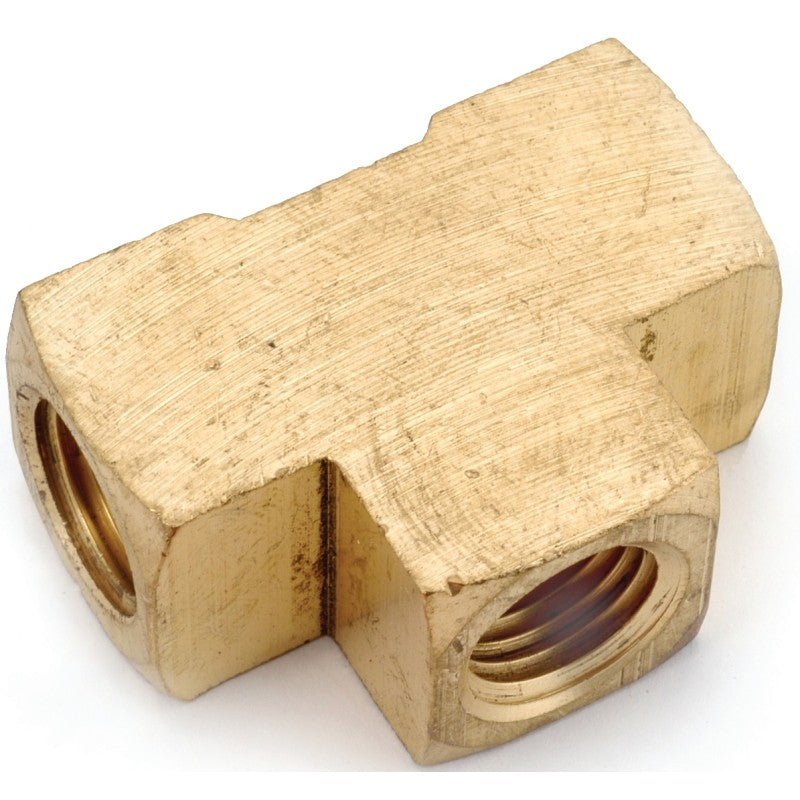 Anderson Metals 756101-02 Pipe Tee, 1/8 in, FPT, Brass, 1000 psi Pressure