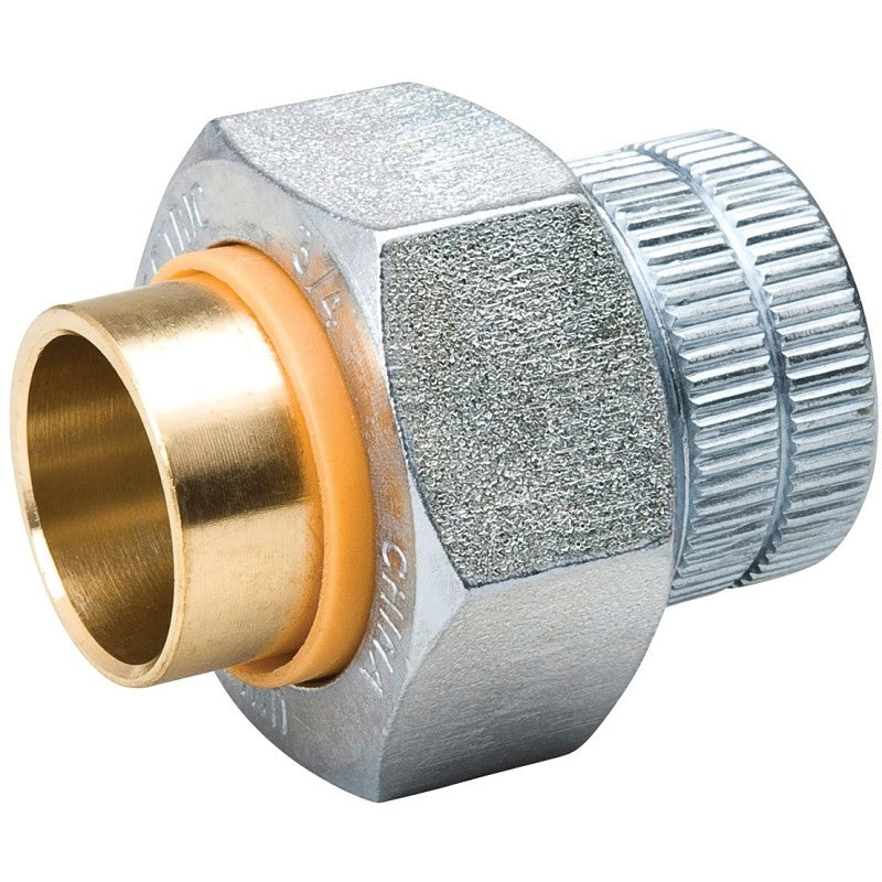 B & K 168-004NL Pipe Union, 3/4 in, FIP x Sweat, Brass, 250 psi Pressure