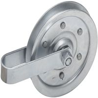 Garage Door Pulley With Fork 4 Inch Galvanized