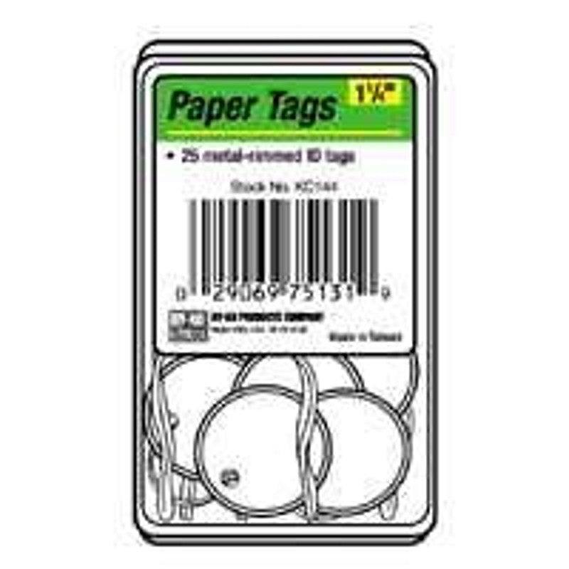 Hy-Ko KB144-250 Key Tag, 1-1/4 in Dia Dimensions, Paper, 250/PK