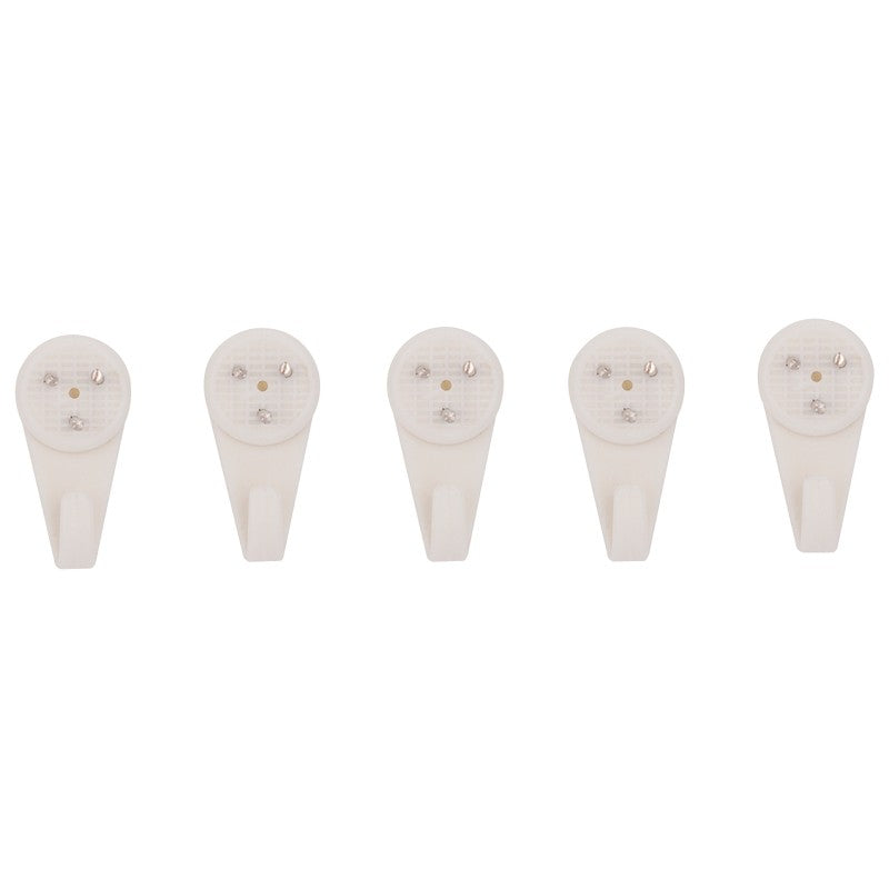 ProSource PH-121121-PS Picture Hanger, 15 lb, Plastic, White, White, Nail-In Mounting