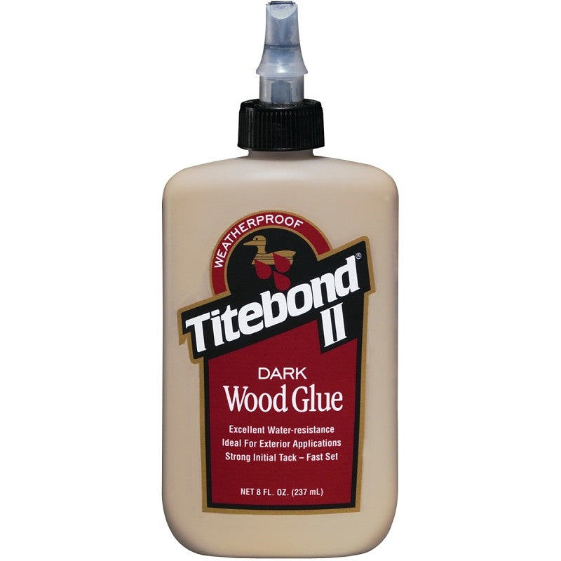 Titebond II 3703 Wood Glue, Brown, 8 oz Bottle