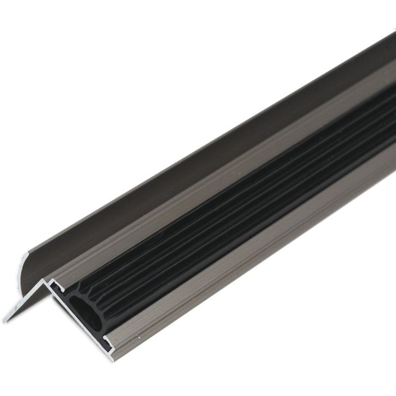 M-D 48998 Door Bottom with Drip Cap, 36 in L, 1-3/4 in W, 1-3/32 in H, Aluminum, Satin Nickel