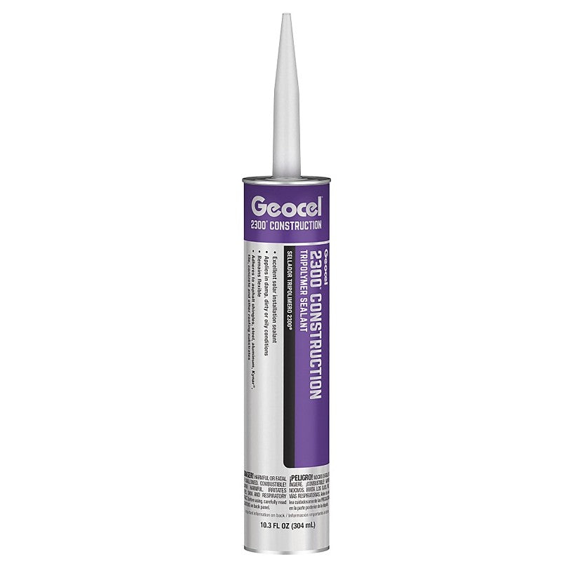 Geocel 2300 Series GC66103 Sealant, Black, 4 days Curing, 40 to 140 deg F, 10.3 fl-oz Cartridge (Pack of 24)