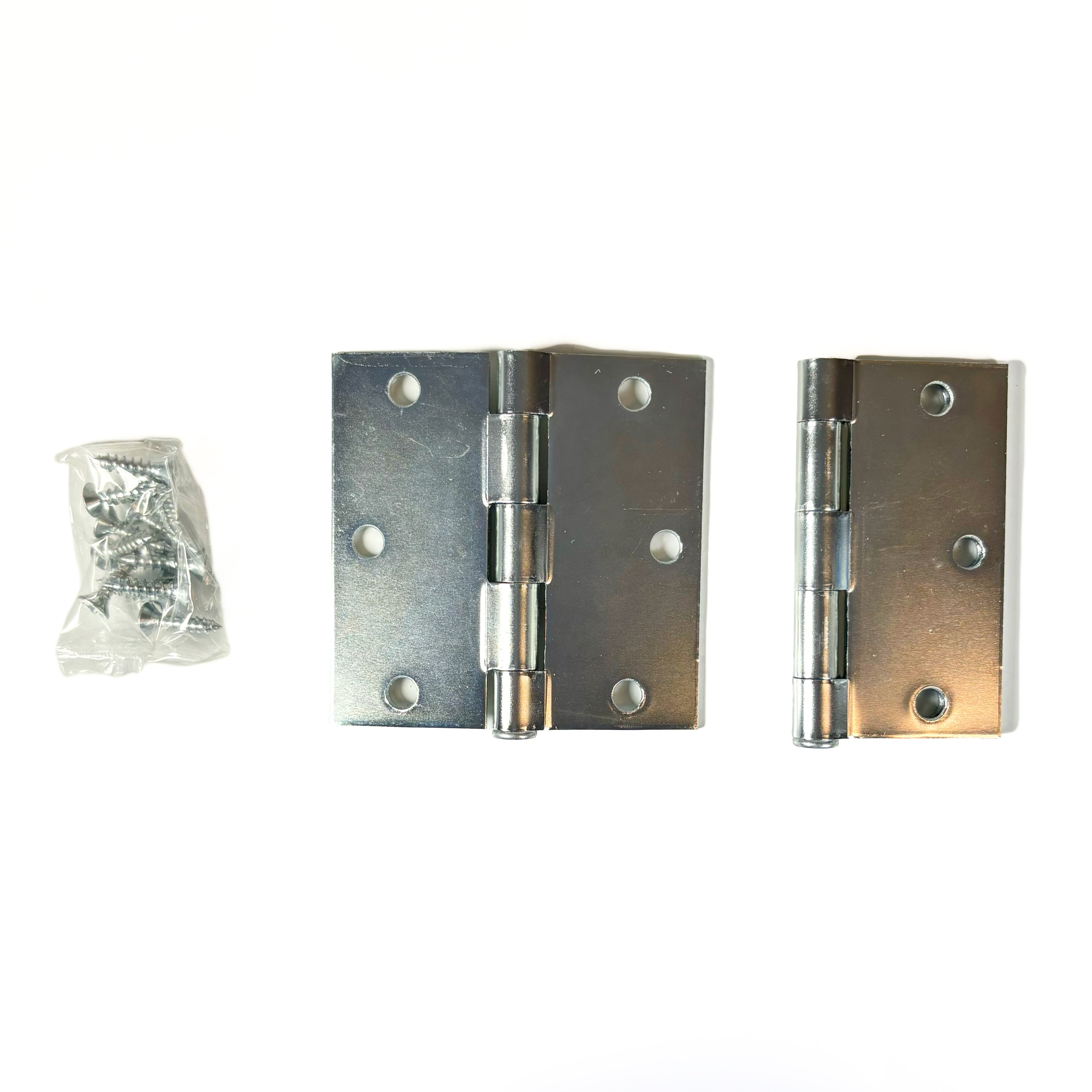 Door Hinges 3-1/2 Inch Square Corner Zinc Hpce 2 Pack