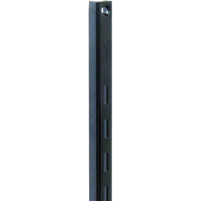 Knape & Vogt 80 80 BLK 24 Series Shelf Standard, Black, 320 lb, 16 ga Thick Material, 5/8 in W, 24 in H, Steel