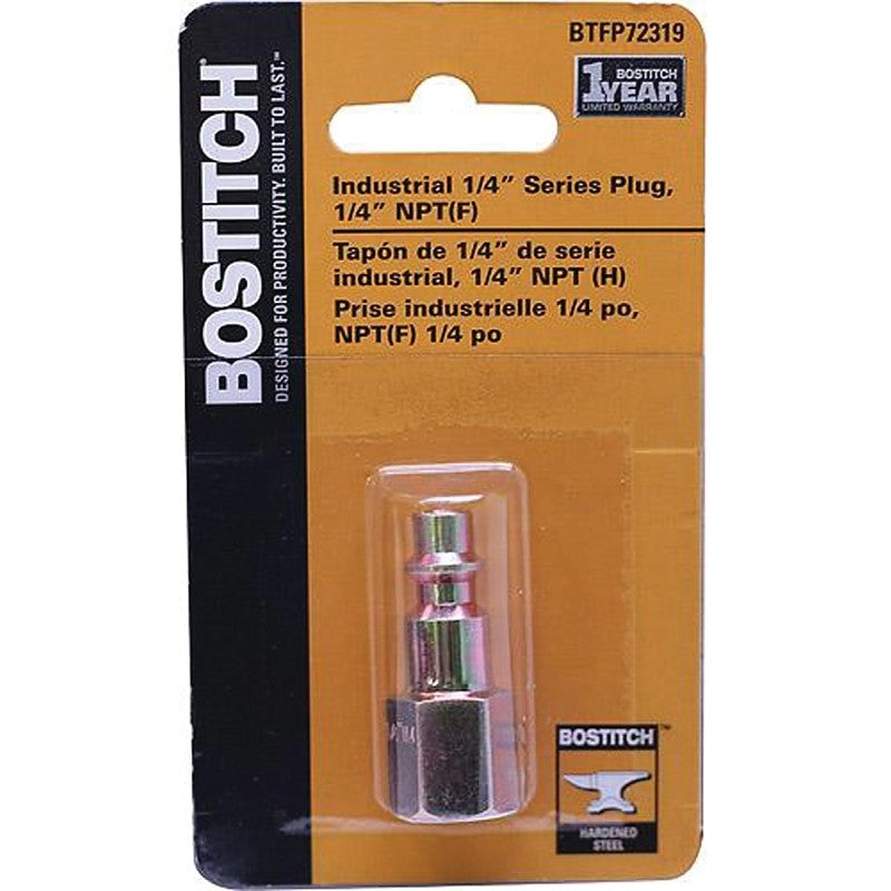 Bostitch BTFP72319 Hose Plug, 1/4 in, FNPT, Steel, Plated (Pack of 4)
