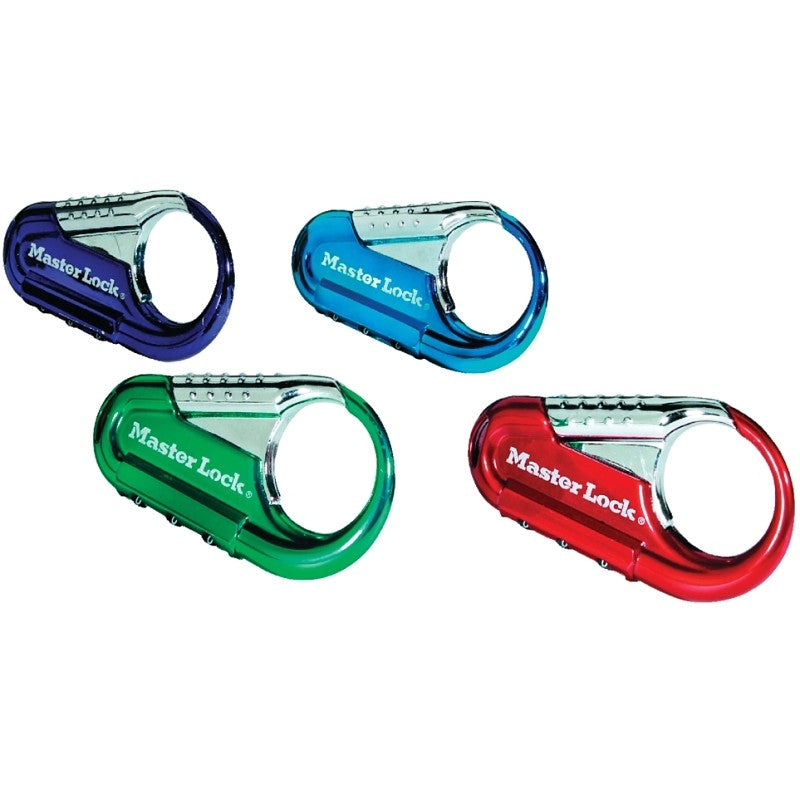Master Lock 1548DCM Backpack Lock, 3/16 in Dia Shackle, 1/4 in H Shackle, Metal Shackle, Metal Body, 3-5/16 in W Body (Pack of 4)