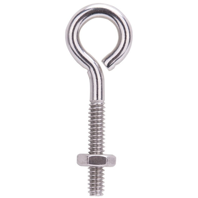 ProSource LR292 Eye Bolt, 4.7 mm Thread, Machine Thread, 1 in L Thread, 3/4 in Dia Eye, 94 lb Working Load (Pack of 10)