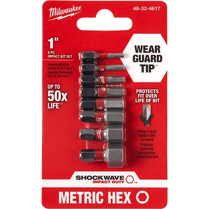 Milwaukee SHOCKWAVE 48-32-4617 Impact Bit Set, 8-Piece, Steel