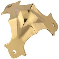 Decorative Outside Corners 1-1/4 Inch Bright Solid Brass 4 Pack