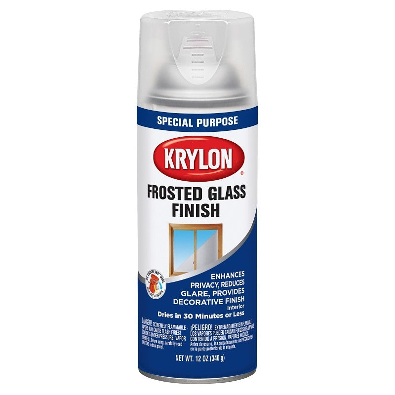 Krylon I00810777 Spray Paint, Matte, Frosted Glass, 12 oz