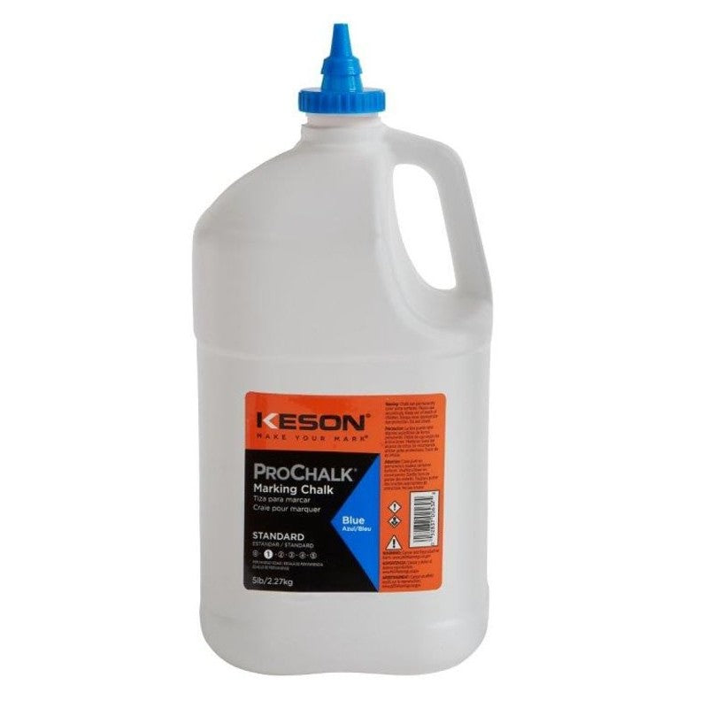 Keson PROCHALK Series 105B Marking Chalk Refill, 5 lb, Blue, Temporary