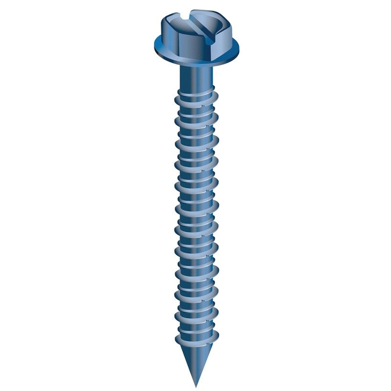 Cobra Anchors 684W Screw, 1/4 in Thread, 3-1/4 in L, Hex, Socket Drive, Steel, Fluorocarbon-Coated, 10 PK